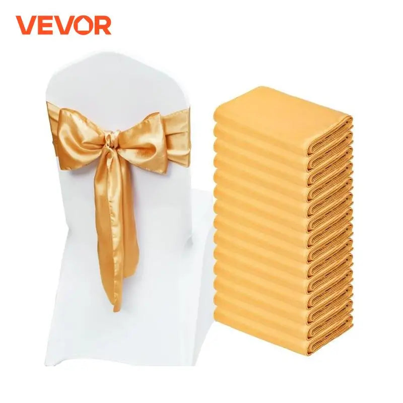 50/100pcs Stretch Spandex Chair Sashes Bows Stretch Chair Slipcover Sash Elastic Chair Bands for Wedding Holiday Decor