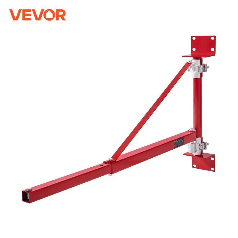 Electric Hoist Support Arm Steel Hoist Frame with Pole 180° Swivel Scaffold Hoist Lifting Holder for Workshop Garage