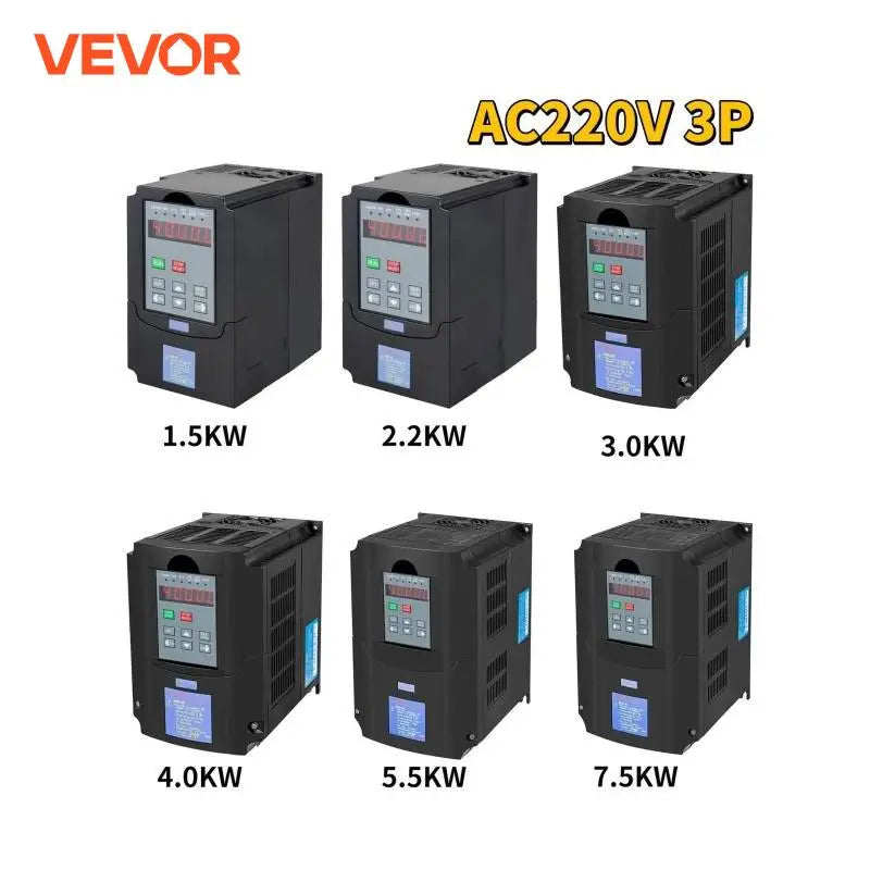 VFD Inverter Variable Frequency Drive Converter 1.5/2.2/3.0/4.0/5.5/7.5KW AC 220V 3P Output Speed Controller for Motor CNC