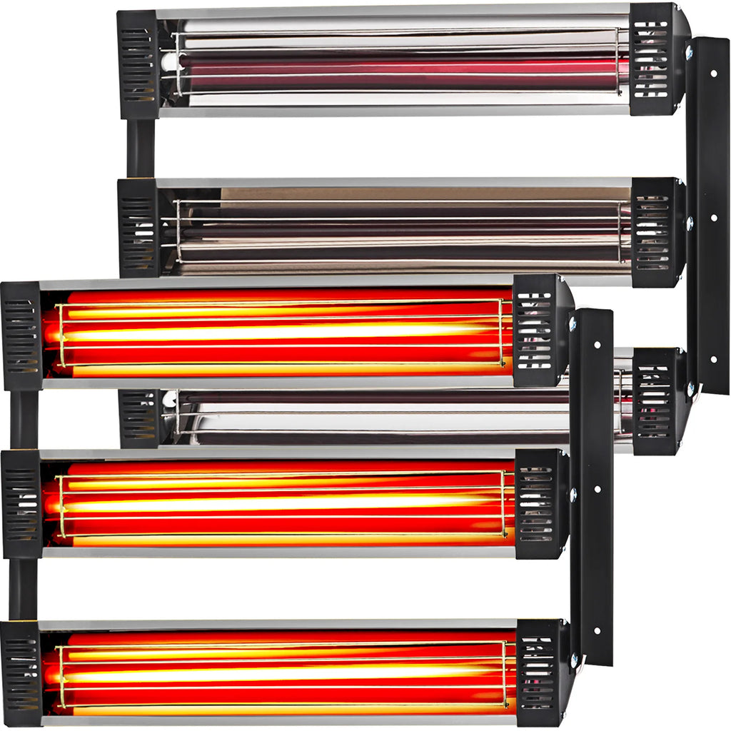 Car Paint Curing Lamp 2 Set 3000W Quick Drying 110V 47.2x39.3 sq.inch Baking Area Spray/Baking Booth Infrared Paint Heater