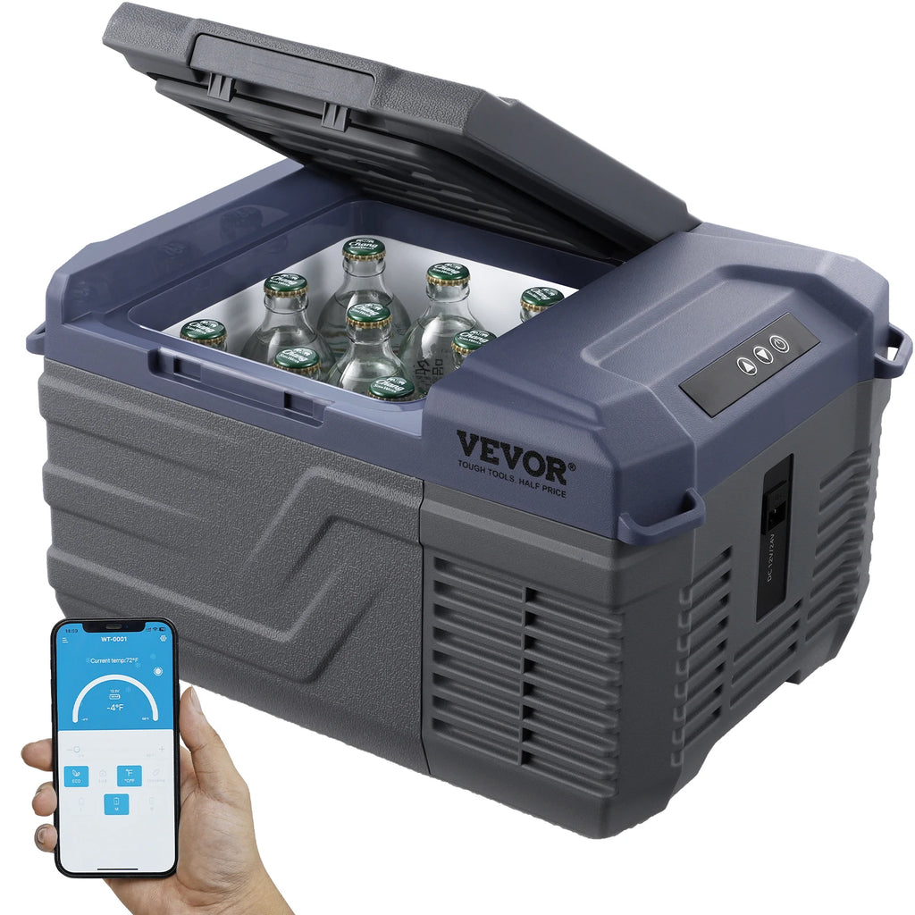 12 Volt Car Refrigerator Fridge, 9 L Single Zone Portable Freezer, 12/24V DC and 100-240V AC Compressor Cooler for Outdoor