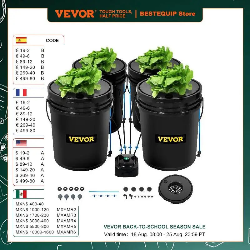 Hydroponics Deep Water Culture DWC Hydroponic System 5 Gallon 4 / 5 / 8 Buckets Hydroponic Systems, Parts & Accessories