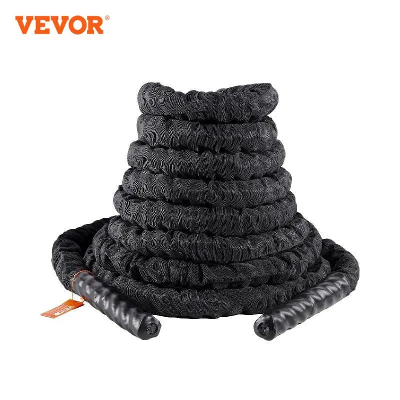 Battle Rope Polyester Exercise Rope Battle Exercise Equipment with Protective Sleeve and Anchor Heavy Weighted Pull Rope