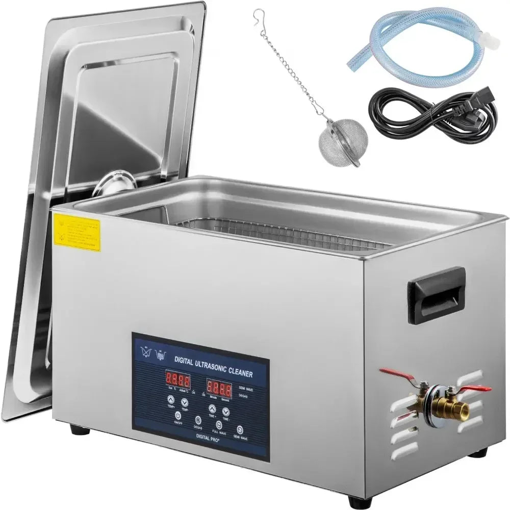 Ultrasonic Cleaner w/ Digital Timer & Heater,Professional Ultra Sonic Jewelry Cleaner,Stainless Steel Heated Clean Machine