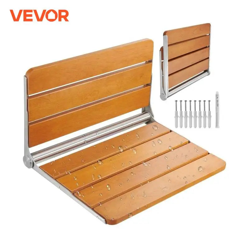 Folding Shower Seat Wall Mounted Fold Up Shower Bench   Space Saving Home Care Fold Down Shower Chair for Pregnant Women