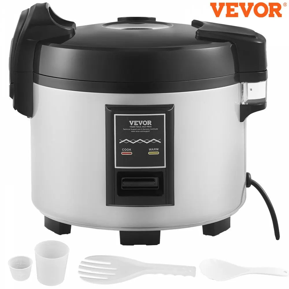 Commercial 60-Cup,13.74Qt Large Rice Cooker & Warmer, Nonstick Inner Pot, Fast Cooking, Stainless Steel for Restaurants