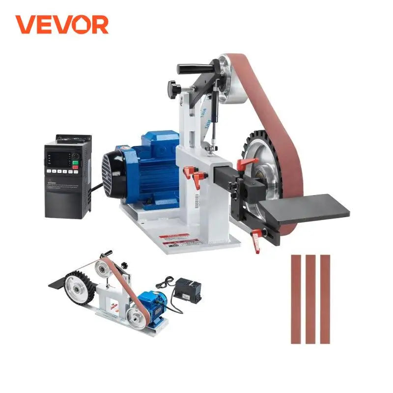Belt Grinder Sander 72 x 2-Inch Variable Speed Polisher 1500W 2HP Polishing Grinding Machine for Metalworking Knife Making