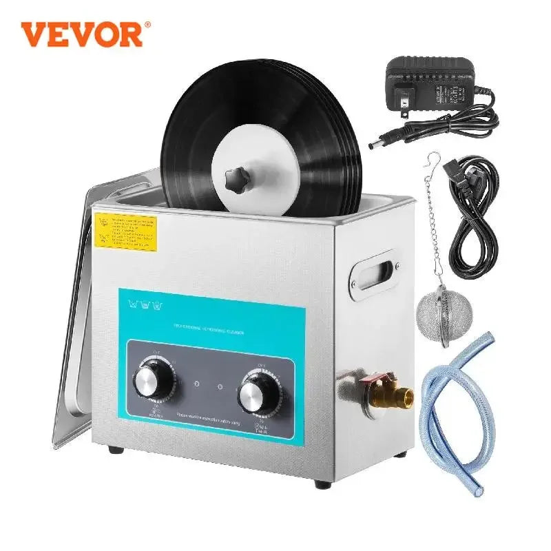 6L Knob Ultrasonic Vinyl Record Cleaner Mini Portable Washing Machine Ultrasound Dishwasher Contact Lenses Dental Jewelry