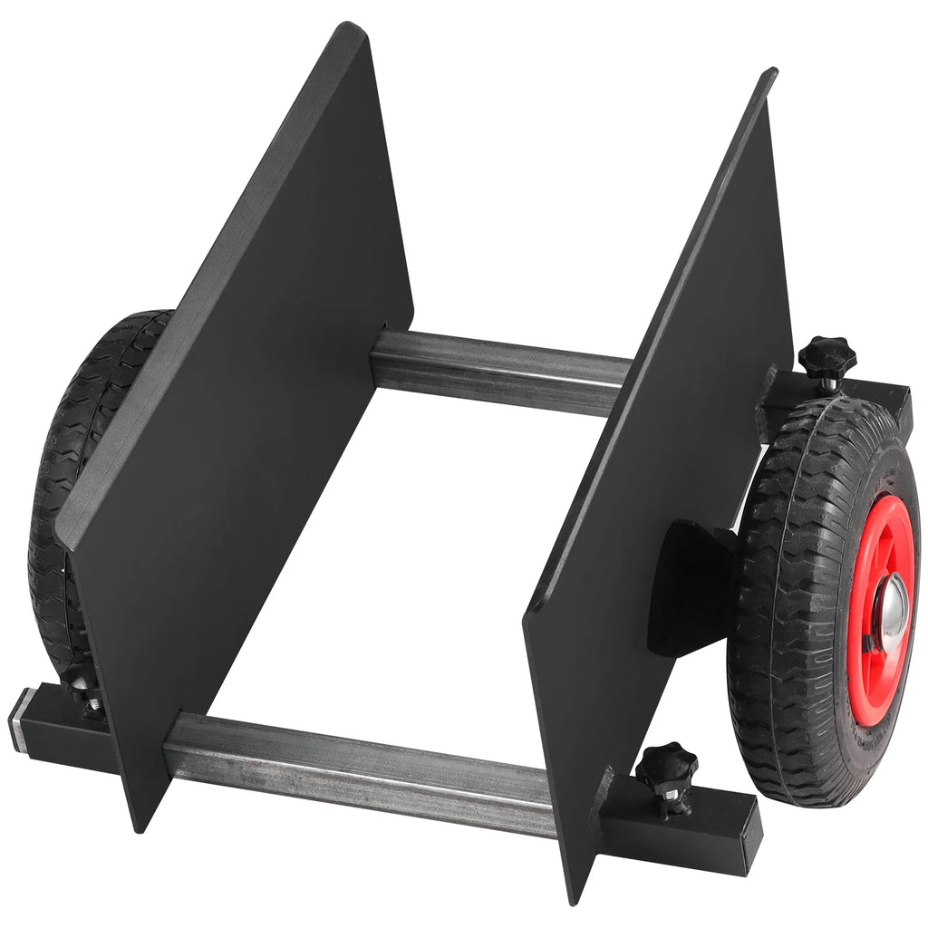 Heavy Duty Panel Slab Dolly Terrain Moving Cart with Pneumatic Wheels Adjustable Clamp for Drywall Sheet Material Handling