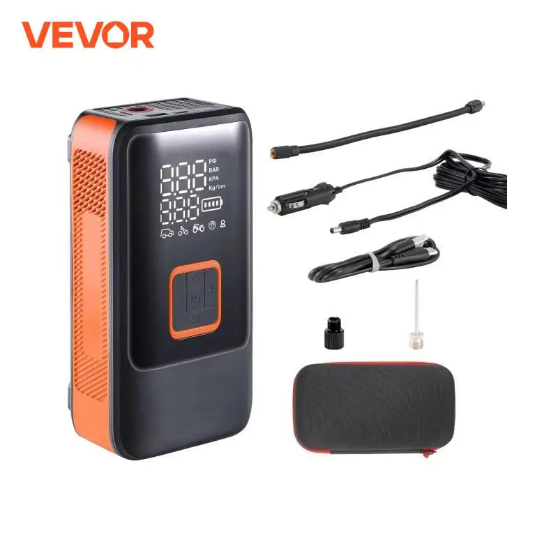 Tire Inflator Portable Air Compressor Dual-Cylinder Rechargeable Air Pump Tire Pump with for Car Motorcycle Bike Ball