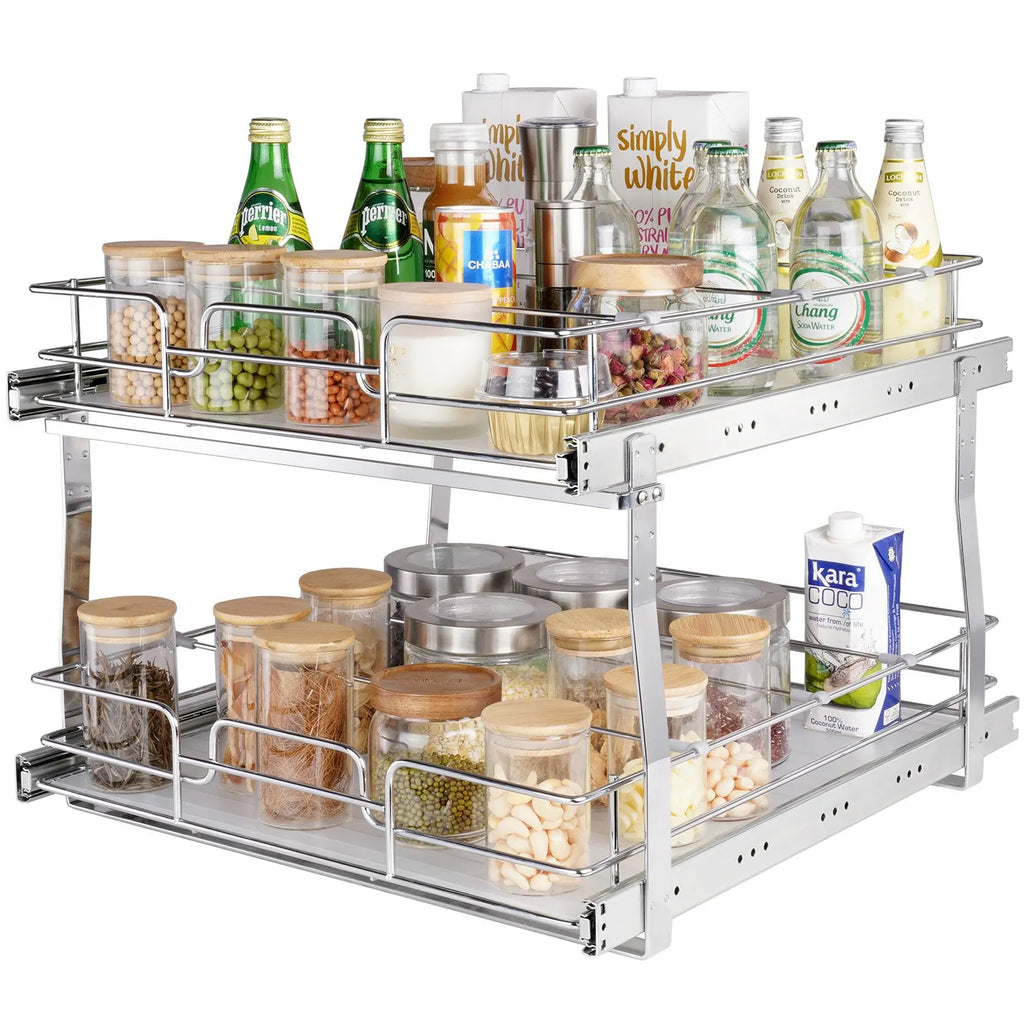 Pull Out Cabinet Organizer,Heavy Duty Slide Out Pantry Shelves,Steel Roll Out Drawers,Sliding Drawer Storage for Home