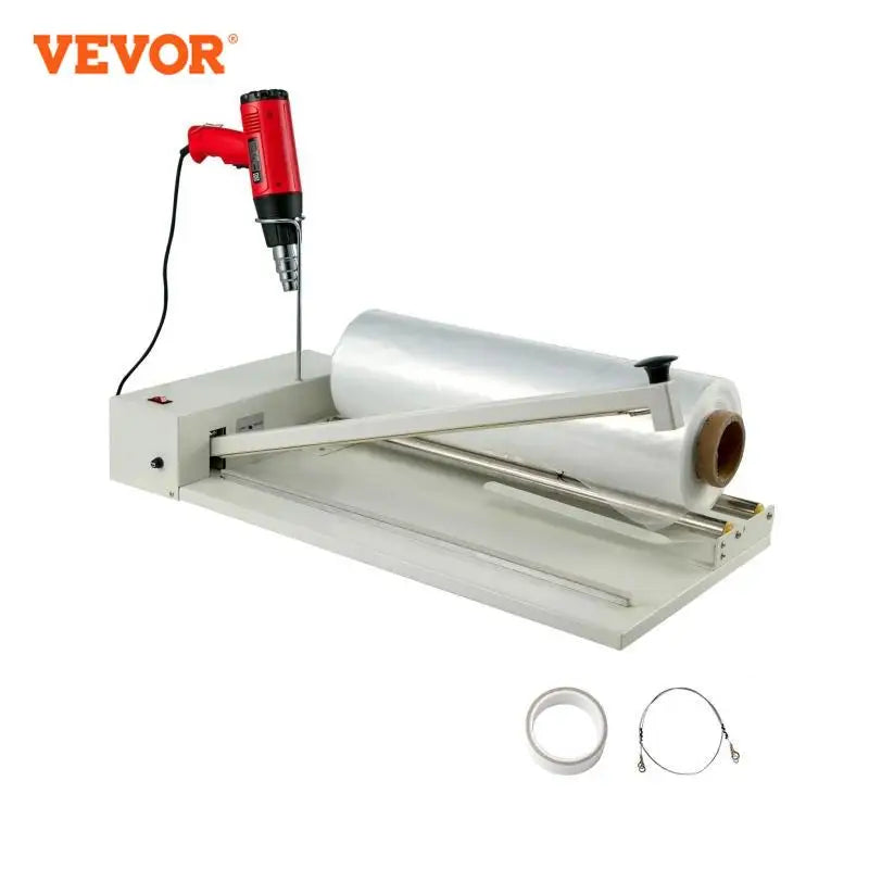 12 18 24 Inch Shrink Wrap Sealer Laminating Machine W/ Heat Gun 1800W Film Available Roll For PVC POF Film Books Toys Food