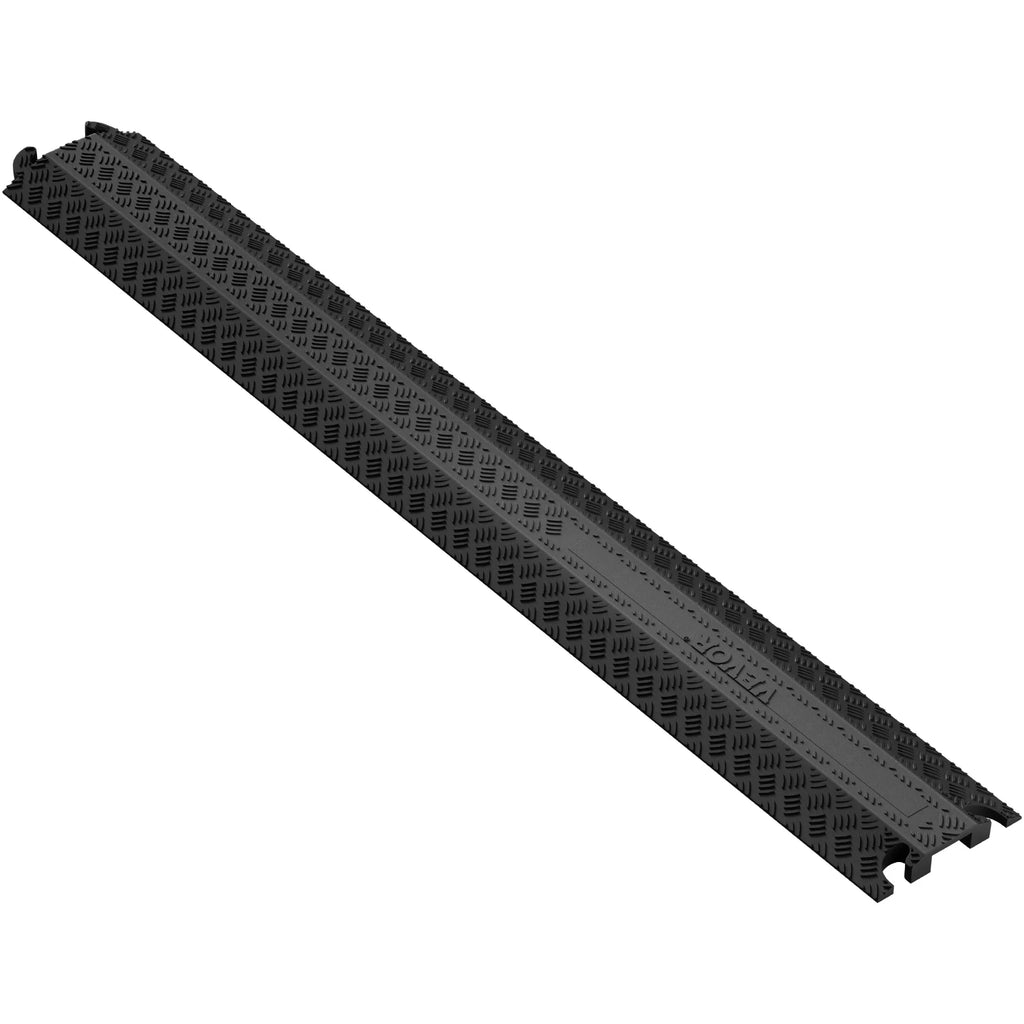 Drop Over Cable Cover Ramp 2,000 lbs/axle Load Capacity Heavy Duty TPR Cable Hose Protector Ramp for Indoor Outdoor Use