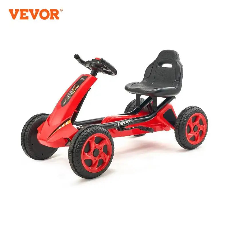 66lbs Kids Pedal Go Kart 4 Wheel Off-Road Pedal Ride On Toys with Adjustable Seat Outdoor Racer Pedal Car for Boys & Girls