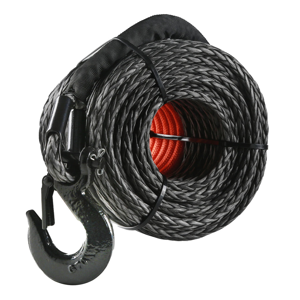 Synthetic Winch Rope 1/2 Inch x 92 Feet 32,000 lbs Synthetic Winch Line Cable Rope  Universal Fit for SUV Off-Road Vehicle