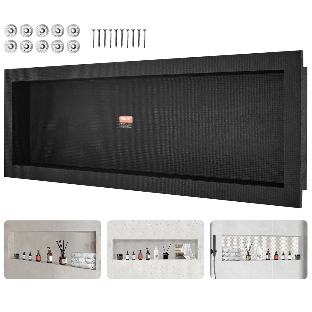 Shower Niche Ready for Tile 16" x 50" Single Shelf Organizer Square Corners Wall-inserted Niche Recessed for  Bathroom