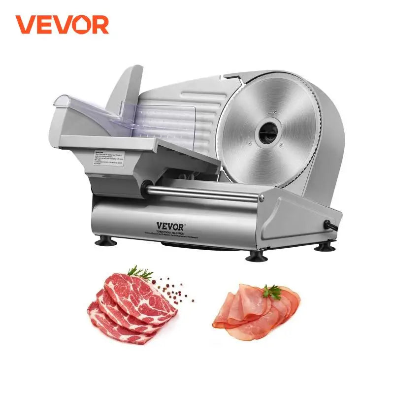 Meat Slicer 180W Electric Deli Food Slicer SUS420 Stainless Steel Blade and Blade Guard Adjustable Thickness for Home Use