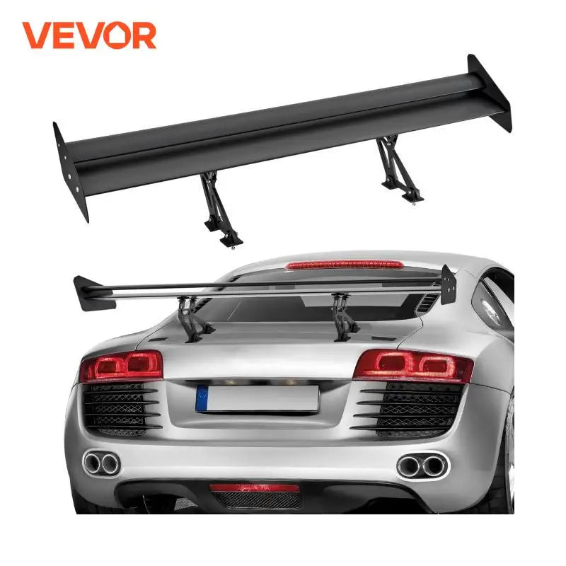 GT Wing Car Spoiler 53.1 inch Universal Spoiler with Double Deck Car Rear Spoiler Wing, Racing Spoiler BGW/JDM Drift Black