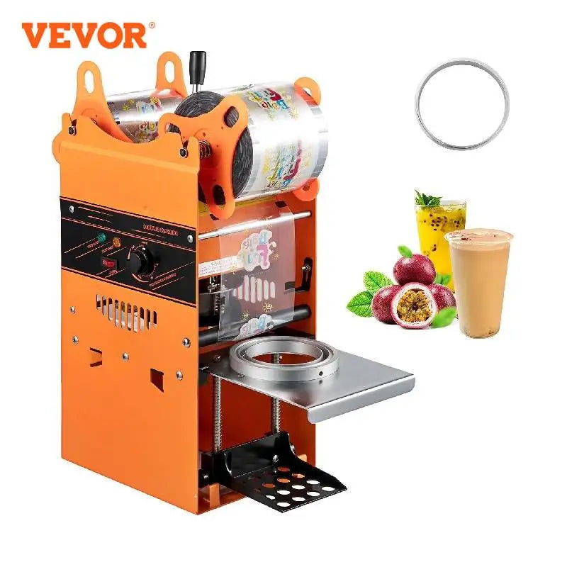 Manual Cup Sealing Machine 300-500 Cups/Hour Accurate Control Panel Heavy Duty for 90/95 MM Diameter Drinks Cup Sealer