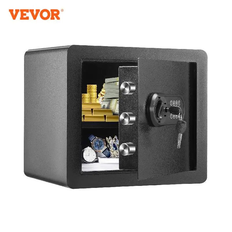 1.2/0.5 Cubbic Fit Electronic Safe Deposit Safe Box W/ Digital Access & Override Keys for Store Money Gun Jewelry Document