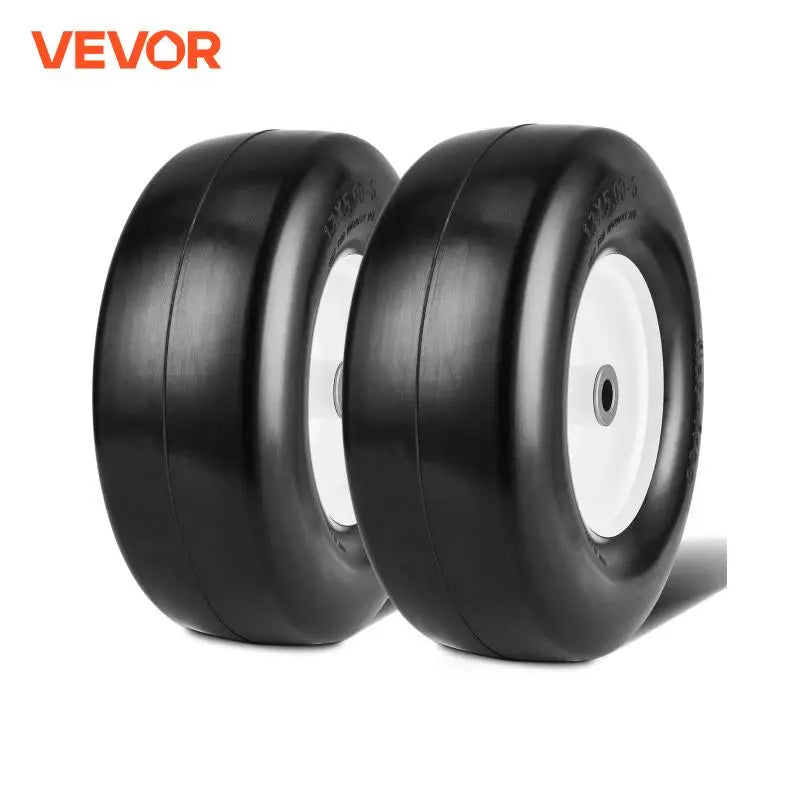 Lawn Mower Tires with Rim 13x5-6" Tubeless Tractor Tires 2-Pack Tire and Wheel Assembly Flat-free PU Tires 3.25"-5.9"