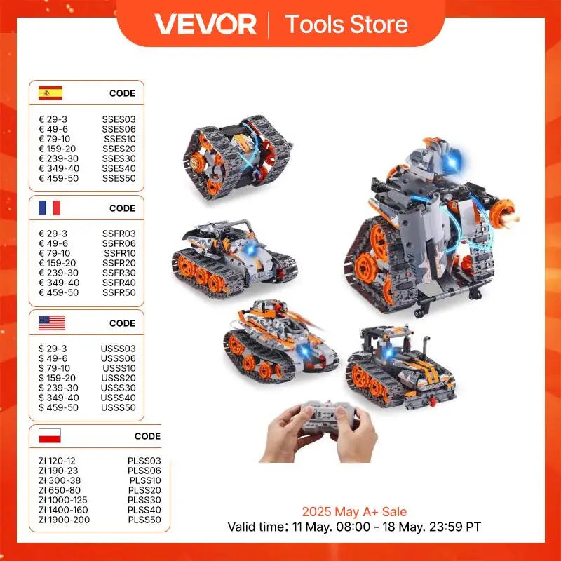 5-in-1 RC Technical Car APP Controlled 554pcs Blocks STEM Toys Car/Robot/Tank/Snowplow Building Set for Boys Kids Gifts
