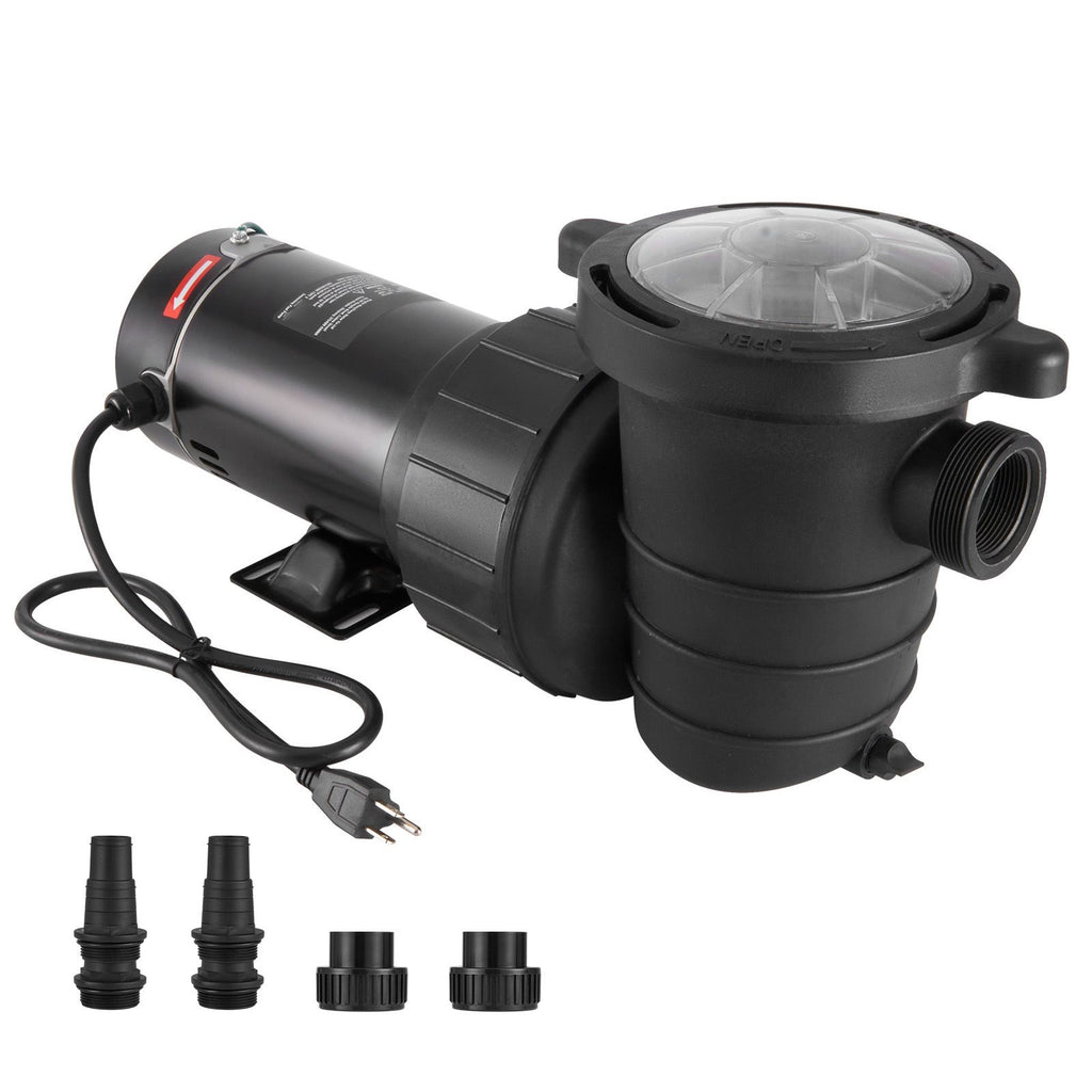 Above Ground Pool Pump, 1HP, 80 GPM Max. Flow Single Speed Swimming Pool Pump, 120V 3450 RPM 36 ft Max. Head Lift Pool Pump with Filter Basket, for Above Ground Pools Hot Tubs Spas