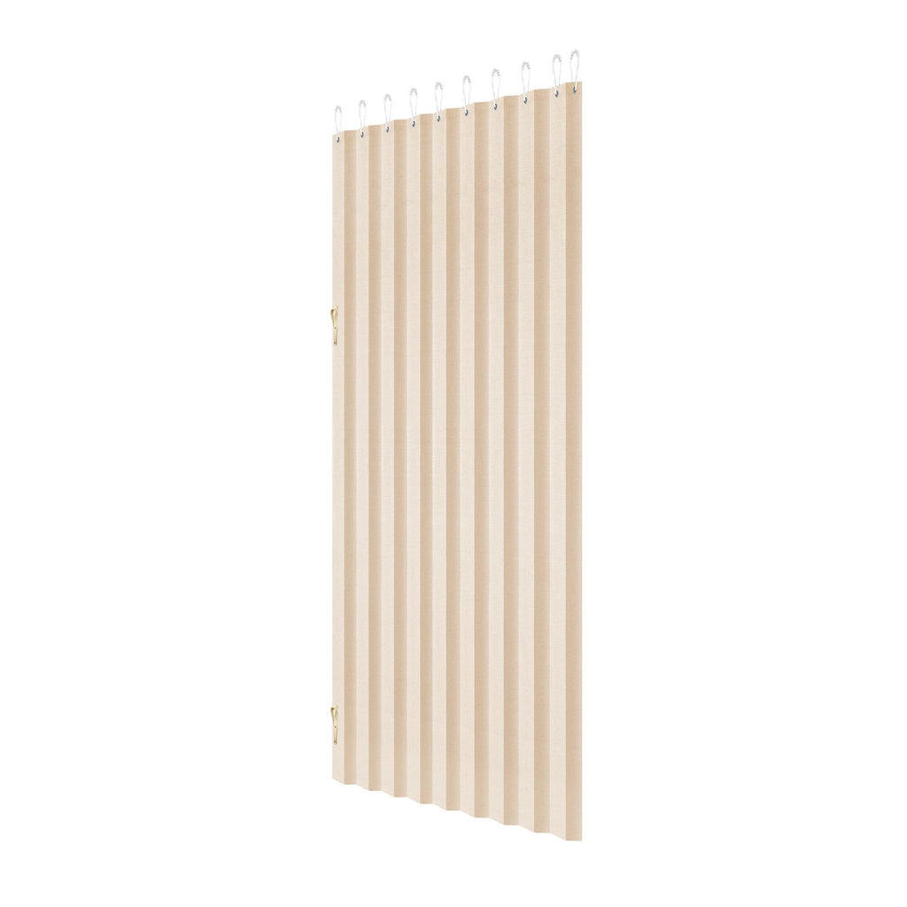 Accordion Door, 47 x 78 inch, Blackout Fabric Folding Magnetic Door Curtain, with Hanging Hooks, Interior Room Divider for Doorways, Closets, Bedrooms, Bathrooms, Living Rooms, Beige, 1 Panel