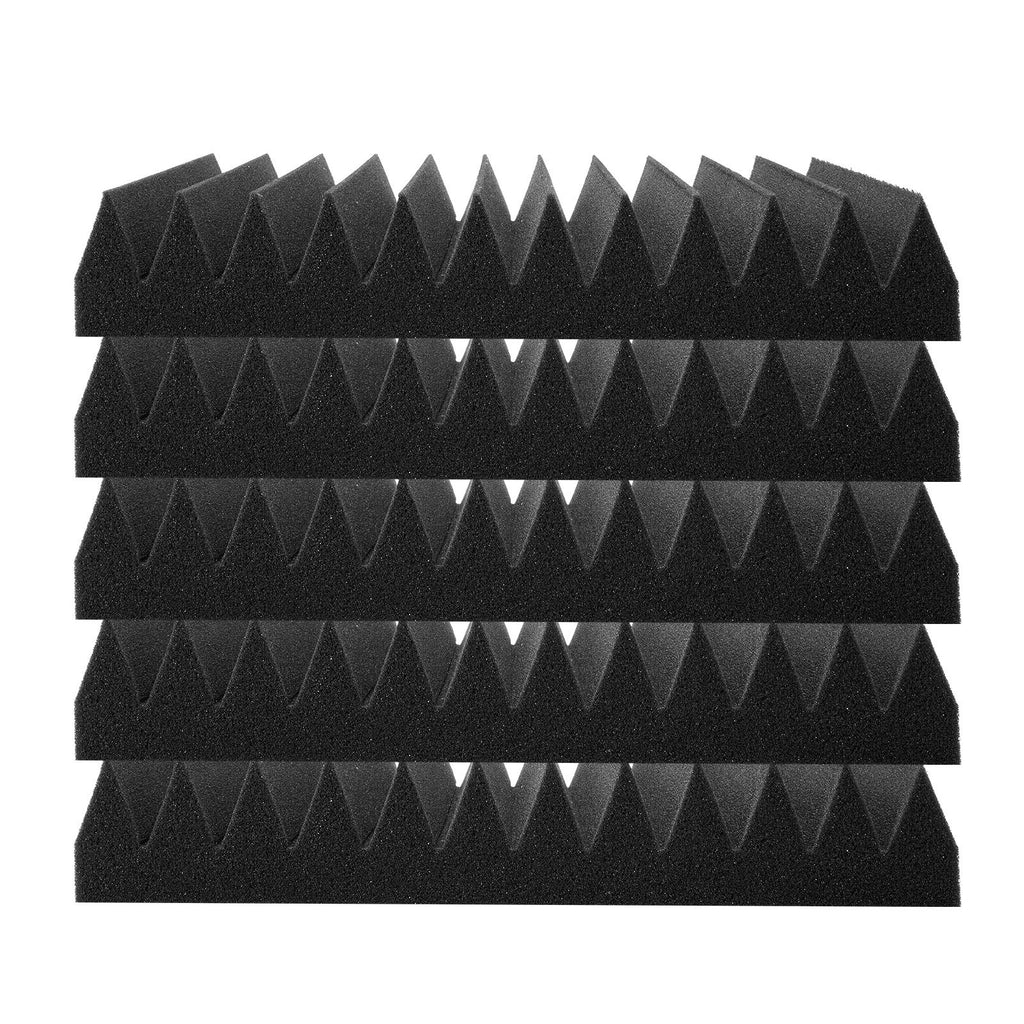 Acoustic Foam Panels, 50 Pack 12 x 12 x 2 inches, High Density Soundproof Wall Panels,Fire-Resistant Acoustic Panels,Sound Dampening Absorbing Panels for Studio Wall and Ceiling,Black