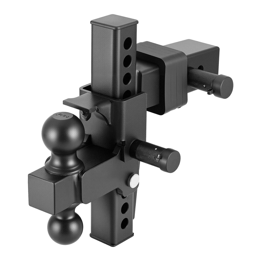 Adjustable Trailer Hitch, Fit 2.5 Inch Receiver, Trailer Hitch Mount with 2 Inch & 2-5/16 Inch Balls, 21000 lbs GTW, 9 Inch Drop, Towing Ball Mounts for RVs, Off-Road Vehicles and Trucks, Black