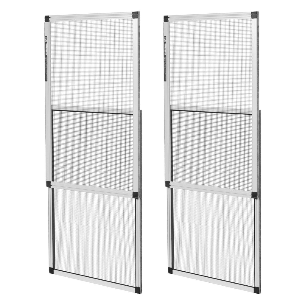 Adjustable Window Screen, 15" H x 21" - 40" W, 2 Packs Expandable Windows Screens with Aluminum Frame and Durable Mesh, Horizontal or Convert to Vertical Adjustable Installation, for Home House