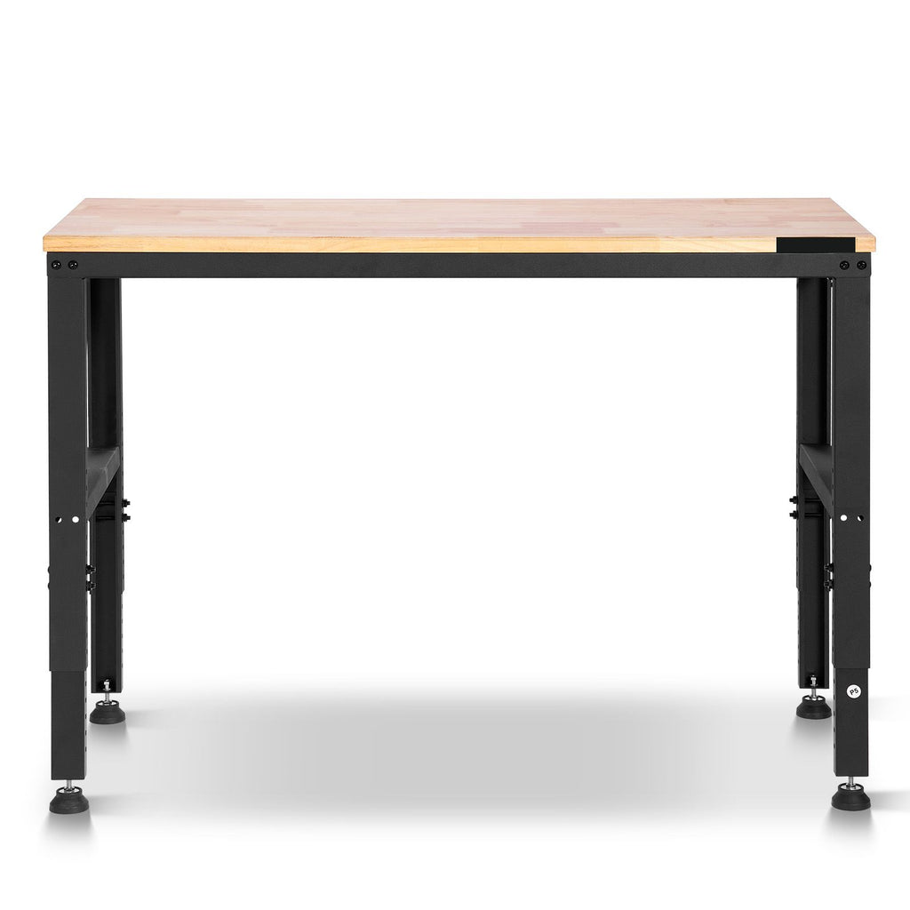 Adjustable Workbench, 2000 lbs Capacity, 48 x 20-inch Heavy Duty Work Bench with 28.5-38.3 Inches Height Adjustment, Garage Workbench with Power Outlets, Suitable for Office, Garage, Workshop