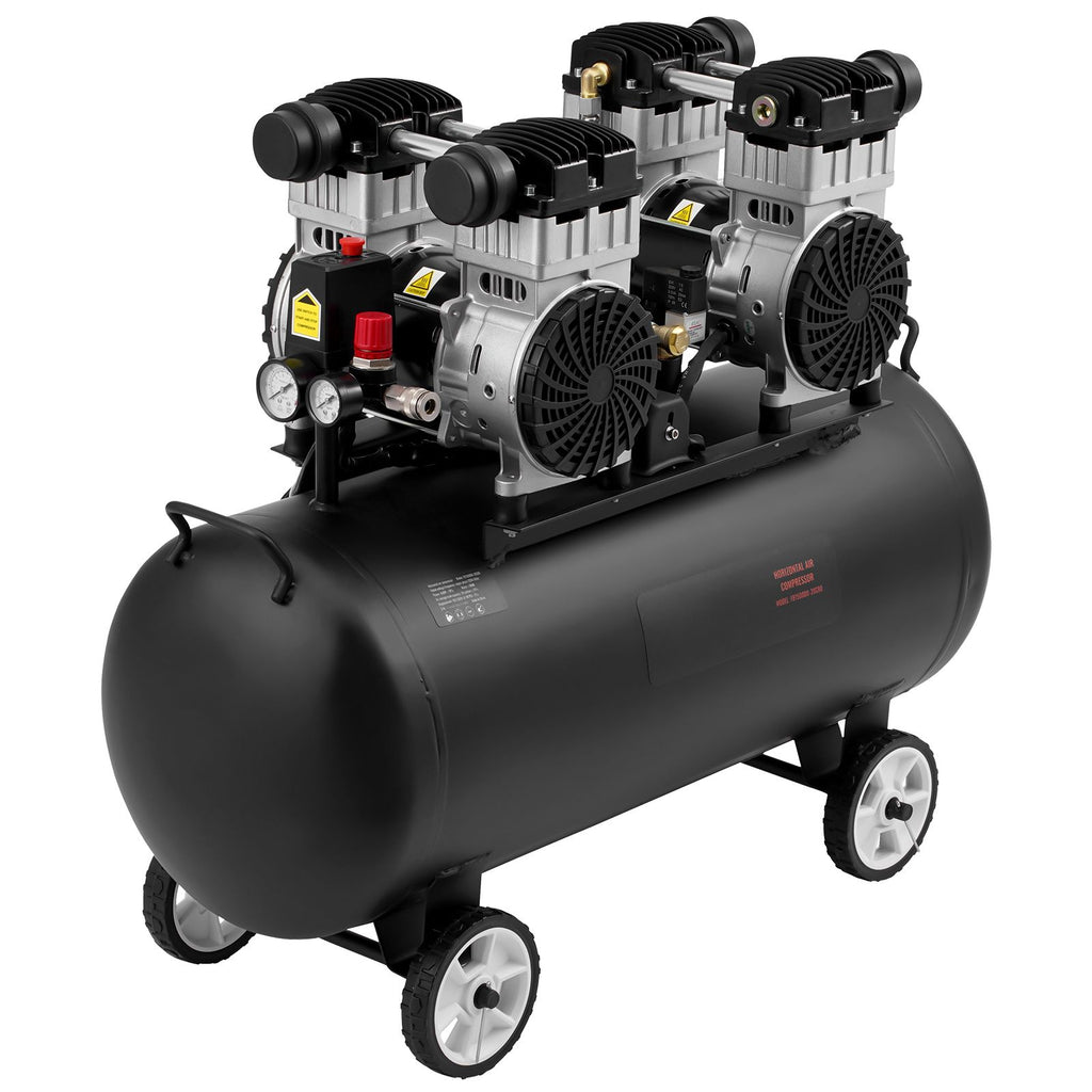 Air Compressor, 20 Gallon Steel Tank, 4HP 10.6 CFM@90 PSI Oil Free Air Compressor & Max. 125PSI Pressure, 78dB Ultra Quiet Portable Compressor, for Auto Repair, Tire Inflation, Spray Painting