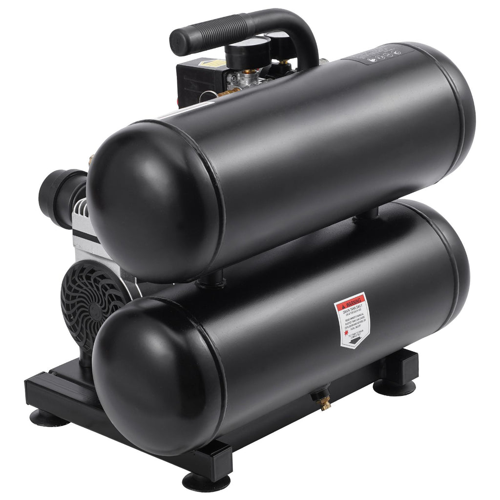 Air Compressor, 4.6 Gallon Steel Tank, 1HP 2.2 CFM@90 PSI Oil Free Air Compressor & Max. 120PSI Pressure, 80dB Ultra Quiet Portable Compressor, for Auto Repair, Tire Inflation, Spray Painting