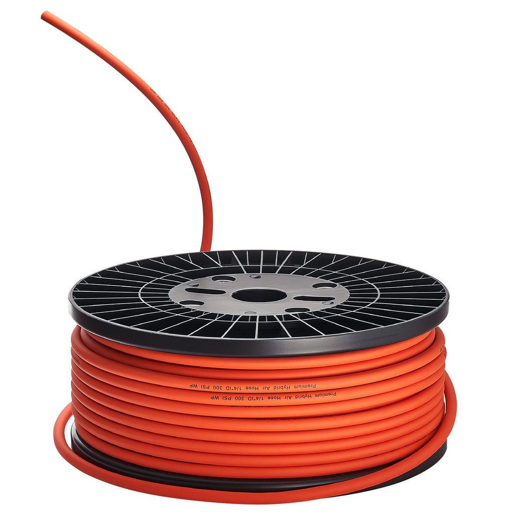 Air Hose, 3/8'' x 250ft Hybrid Air Hose, Lightweight, Kink Resistant, Pneumatic Hoses with Three-Layer Hybrid Material for Auto, Home & Building, 300 PSI, All-Weather Flexibility, Orange