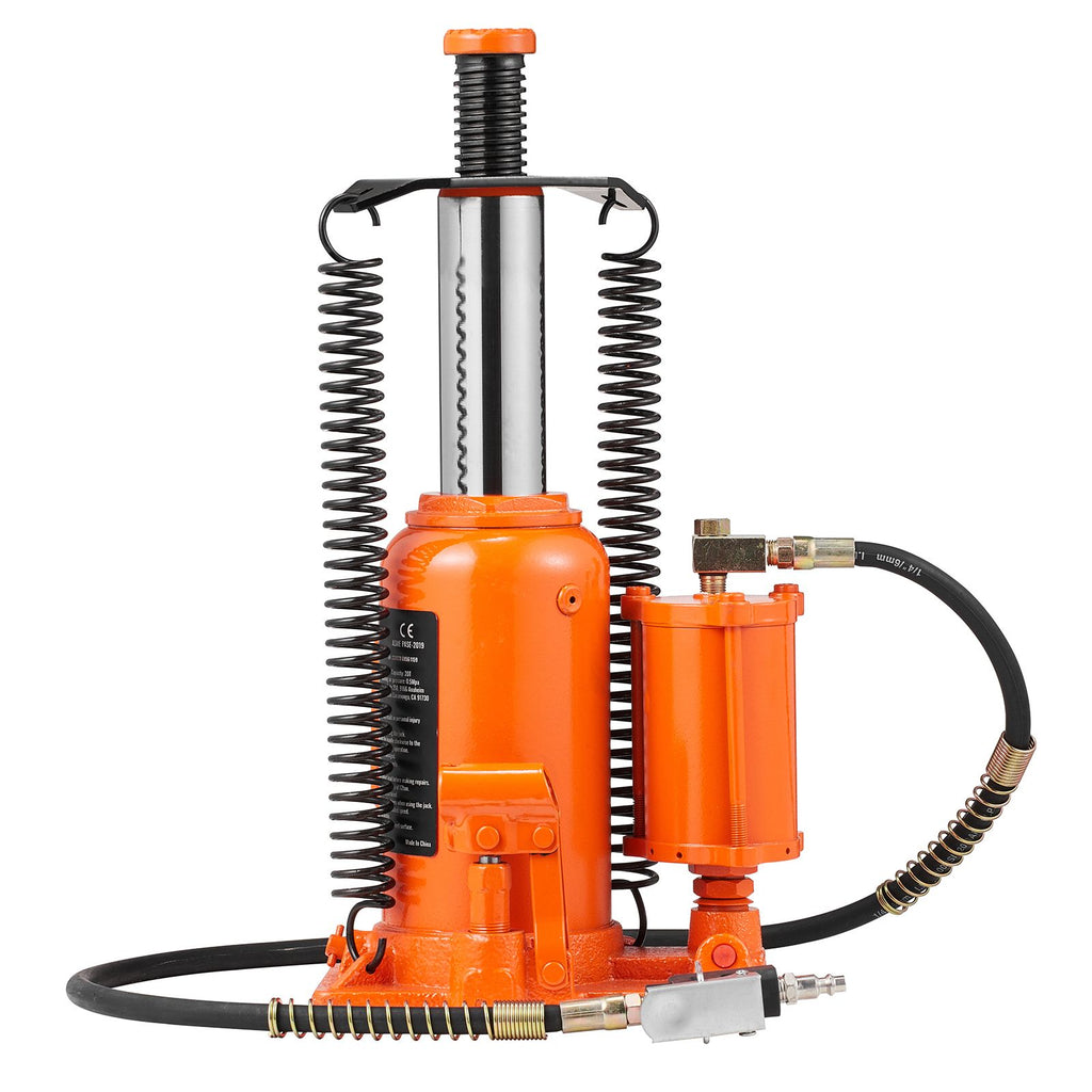 Air Hydraulic Bottle Jack, 20 Ton/40000 LBS All Welded Bottle Jack, 10.4-19.7 inch Lifting Range, Manual Handle and Air Pump, for Car, Pickup, Truck, RV, Auto Repair, Industrial Engineering