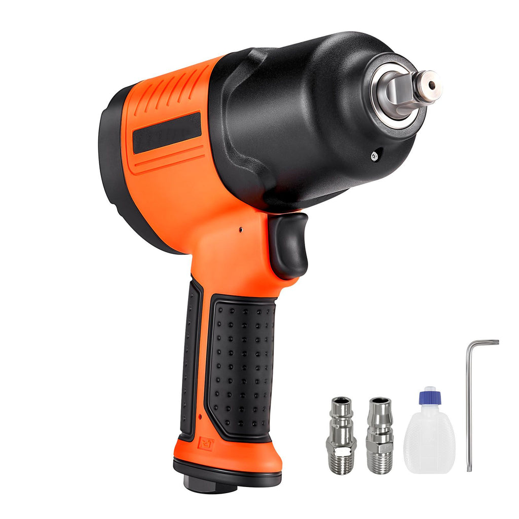 Air Impact Wrench, 1/2" Drive Pneumatic Impact Wrench Up to 1100 ft-lbs Reverse Torque, 7500RPM 4-Speed Adjustable & Lightweight Pneumatic Gun for Auto Repairs and Maintenance