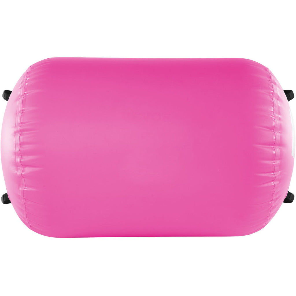 Air Mat Tumble Track Air Spot, Round Inflatable Air Roller, Air Barrel Gymnastic Equipment with Electric Pump, Tumbling Backbend Trainer for Home Use/Gym/Yoga/Cheerleading/Beach/Park/Water, Pink