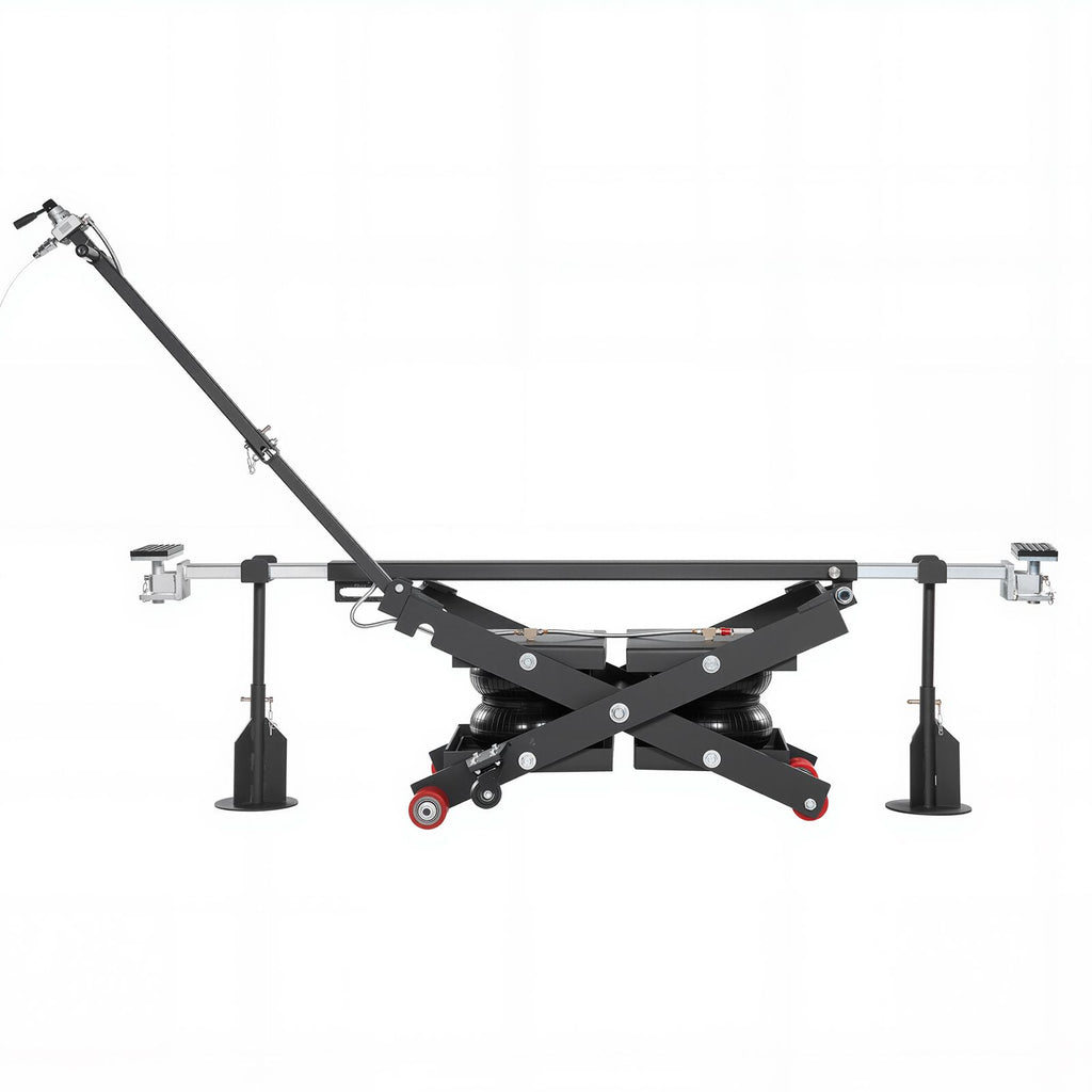 Air Portable Car Lift, 6613 lbs/3 Ton Capacity, 21.7 inch Max Height, Adjustable Portable Air Car Lift with Airbag, Support Stands, Wheel Chocks, Rubber Pads, Heavy-Duty for Sedan SUV Pickup