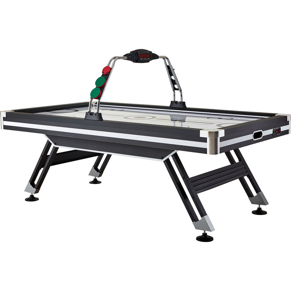 Air-Powered Hockey Table, 89" Indoor Hockey Table for Kids and Adults, LED Sports Hockey Game with 2 Pucks, 2 Pushers, and Electronic Score System, Arcade Gaming Set for Game Room Family Home
