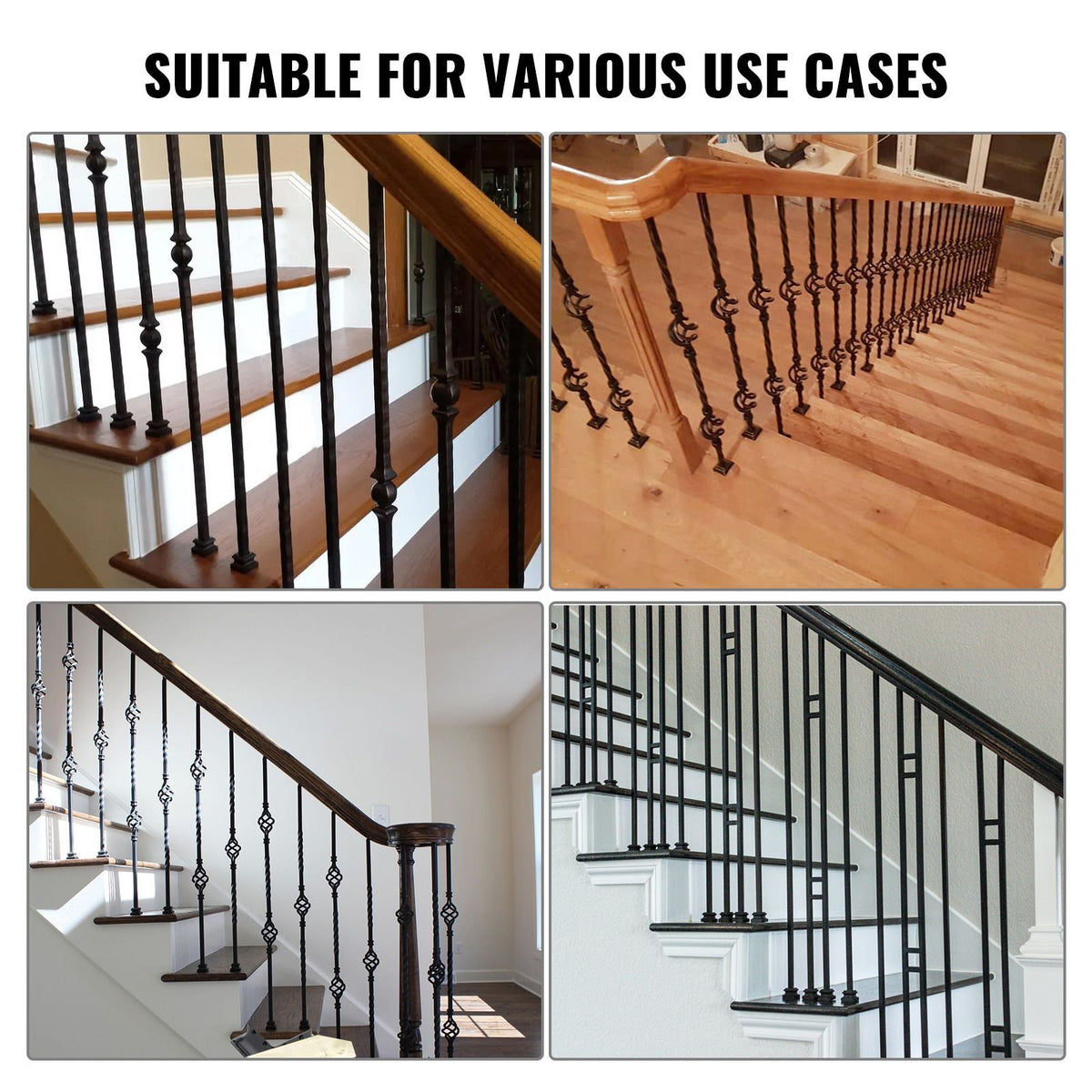 Vip Railing Aluminum Alloy Baluster Shoes Stair Flat Shoe with Screw Holes for ...