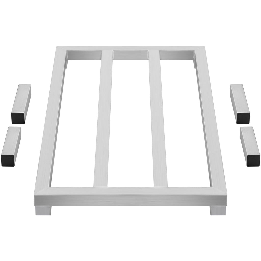 Aluminum Dunnage Rack, 36' x 20' Commercial Food Floor Rack, 8' Off the Floor, 1800 lbs Capacity All-Welded Aluminum Storage Rack, for Storage in Restaurants, Kitchens, Garages and Vehicles