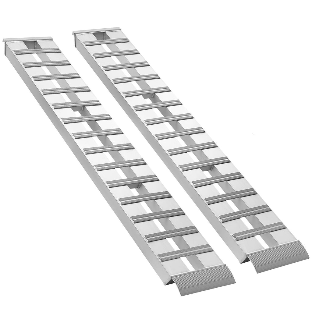 Aluminum Trailer Ramps, 2PCS 96 x 15 in, Heavy-Duty Truck Ramp Set, 10000LBS Combined Capacity ATV Loading Ramps for Pickup Trucks, Motorcycles, Lawn Mowers, Cars, Farm Tractors, Carts