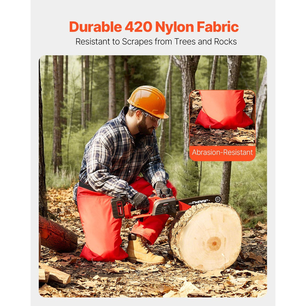 Apron Style Chainsaw Chaps, Class C, 8 Layers Chainsaw Pants with Adjustable Belt & Gear Pocket, Chain Saw Chaps for Men/Women, Chainsaw Safety Equipment for Loggers Forest Workers, Medium
