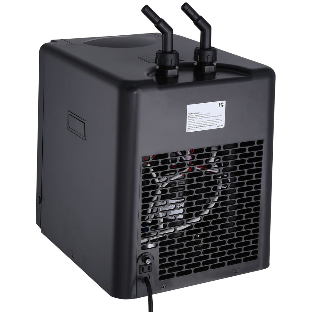 Aquarium Chiller, 110 Gal 416 L, 1/3 HP Hydroponic Water Chiller, Quiet Refrigeration Compressor for Seawater and Fresh Water, Fish Tank Cooling System with Pump/Hose, for Jellyfish, Coral Reef