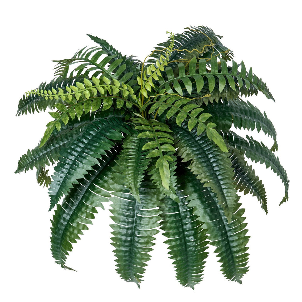 Artificial Ferns 2 Pcs, Natural Spread Diameter 35-39 Inch, Large Hanging Artificial Boston Ferns, Fake Plant Wall Decor with 35 Branches, Faux Fern for Home and Office (Flowerpot Unincluded)