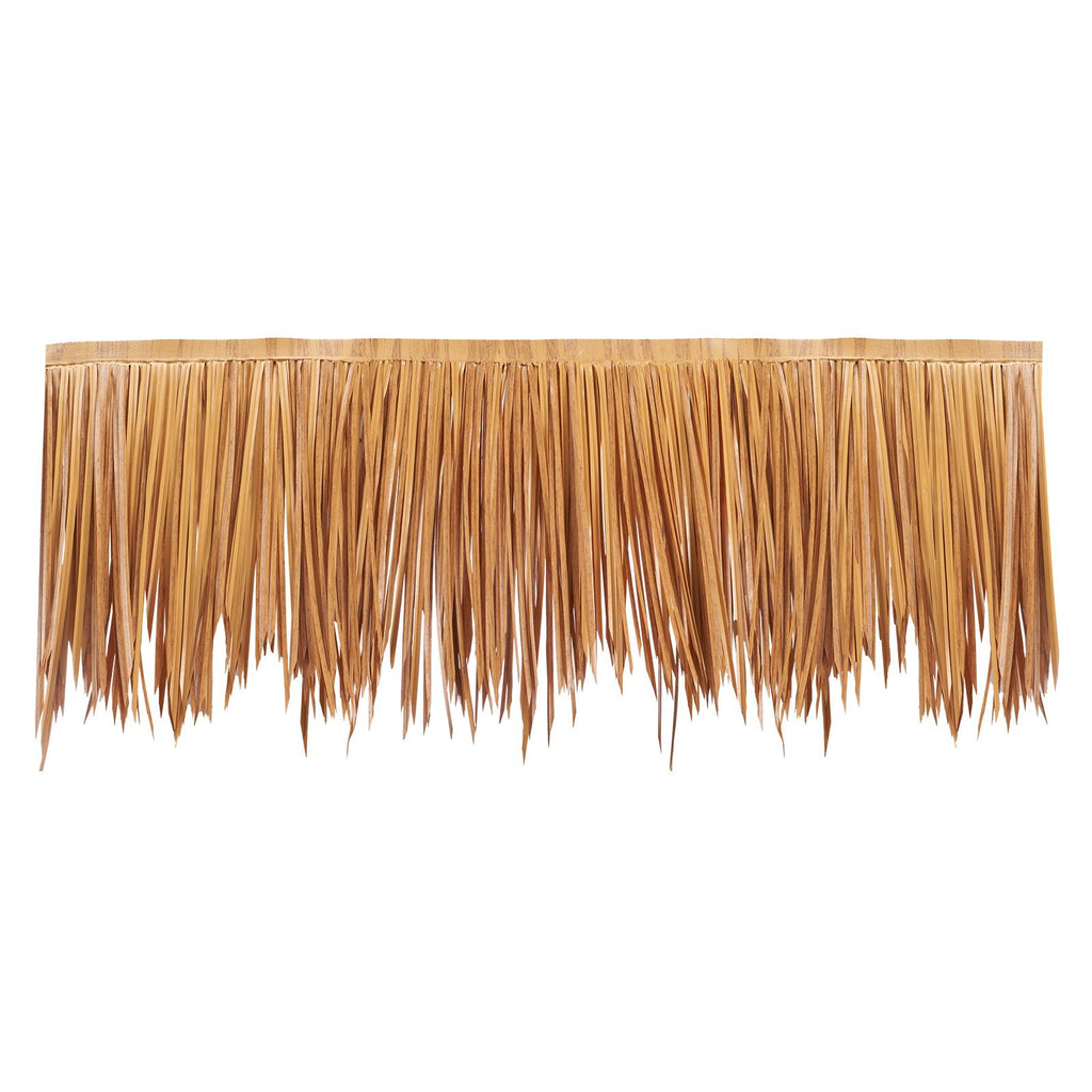 Artificial Thatch Grass Roof, 1.6 x 16.4 ft Mexican Style Tiki Bar Hut Skirt Thatch Roofing Roll, Waterproof & Fire-Resistant, Palapa Duck Blind Grass for Patio Pool Beach Hawaiian Party Décor