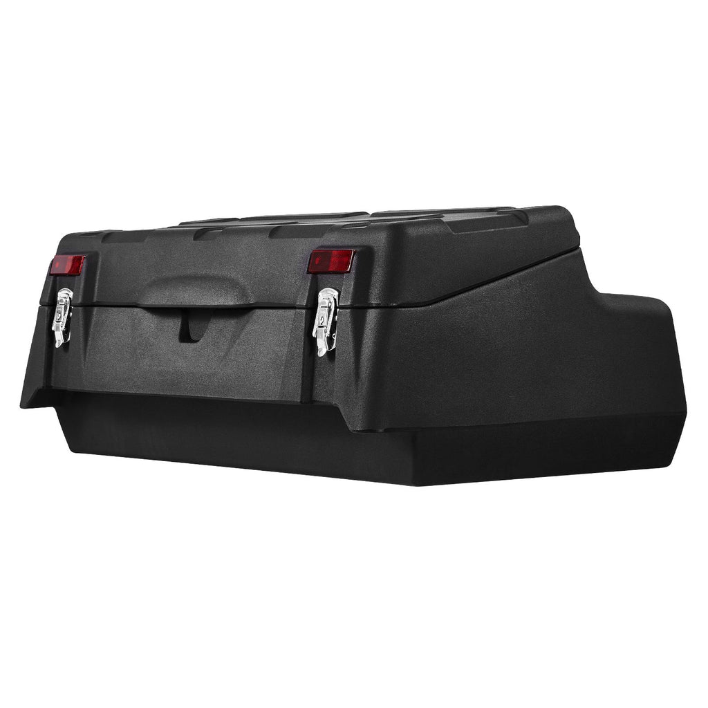 ATV Rear Storage Box, 95L ATV Rear Cargo Box with Padded Backrest, Waterproof LLDPE and Lockable Gear Storage Box Fit Most ATVs with Rear Rack, Compatible with ATV, UTV, Can-Am Vehicles