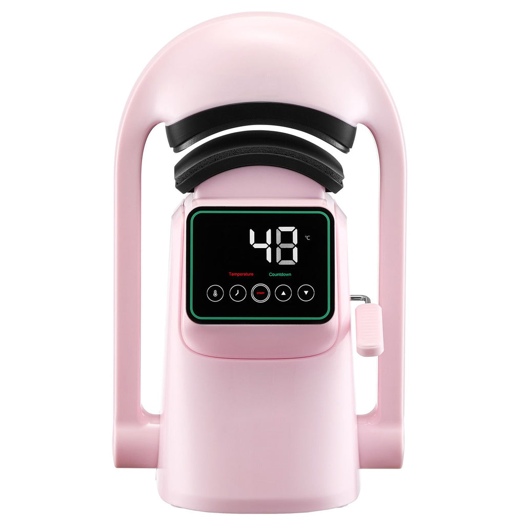 Auto Hat Heat Press Machine, with 2pcs Interchangeable Platens, Automatic Open and Release, Touchscreen for Precise Time and Temperature Control, Heat Transfer Printing for Caps, Hats, Pink