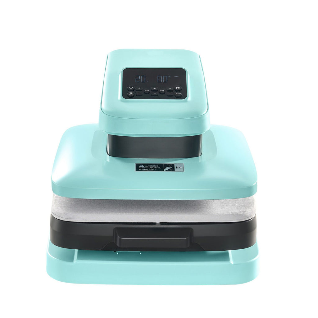 Auto Heat Press Machine, 15 x 15 inch, T-Shirt Press Machine with Auto Release and Adjustable Pressure, Digital Display, Rapid Heating, for Sublimation, Vinyl, Heat Transfer Projects, Green